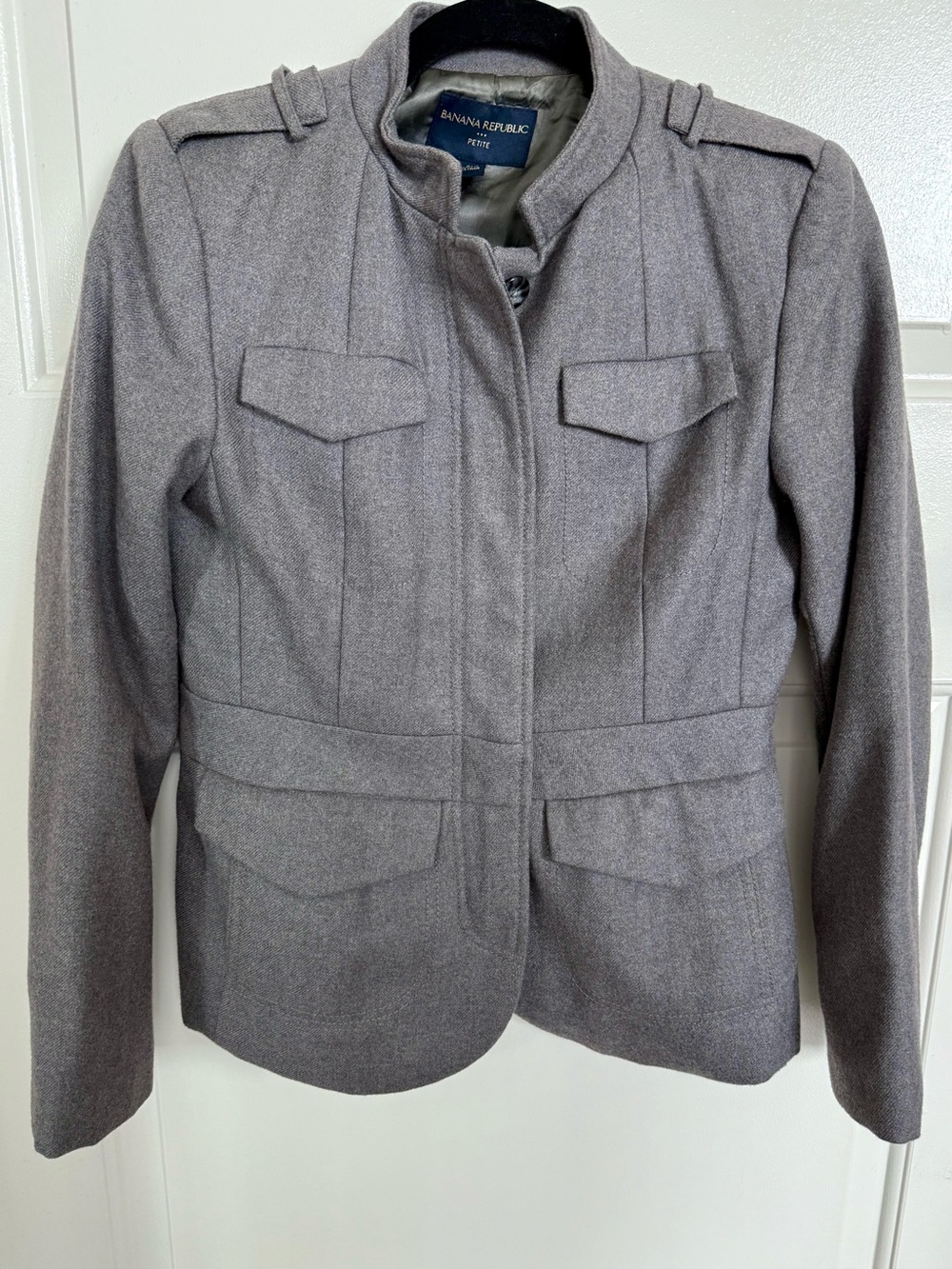 Banana Republic Gray Military-Style Jacket